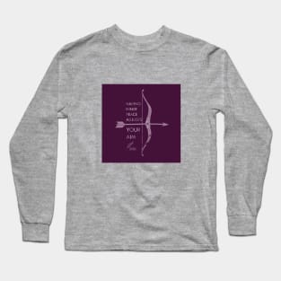 BOW AND ARROW PURPPLE Long Sleeve T-Shirt